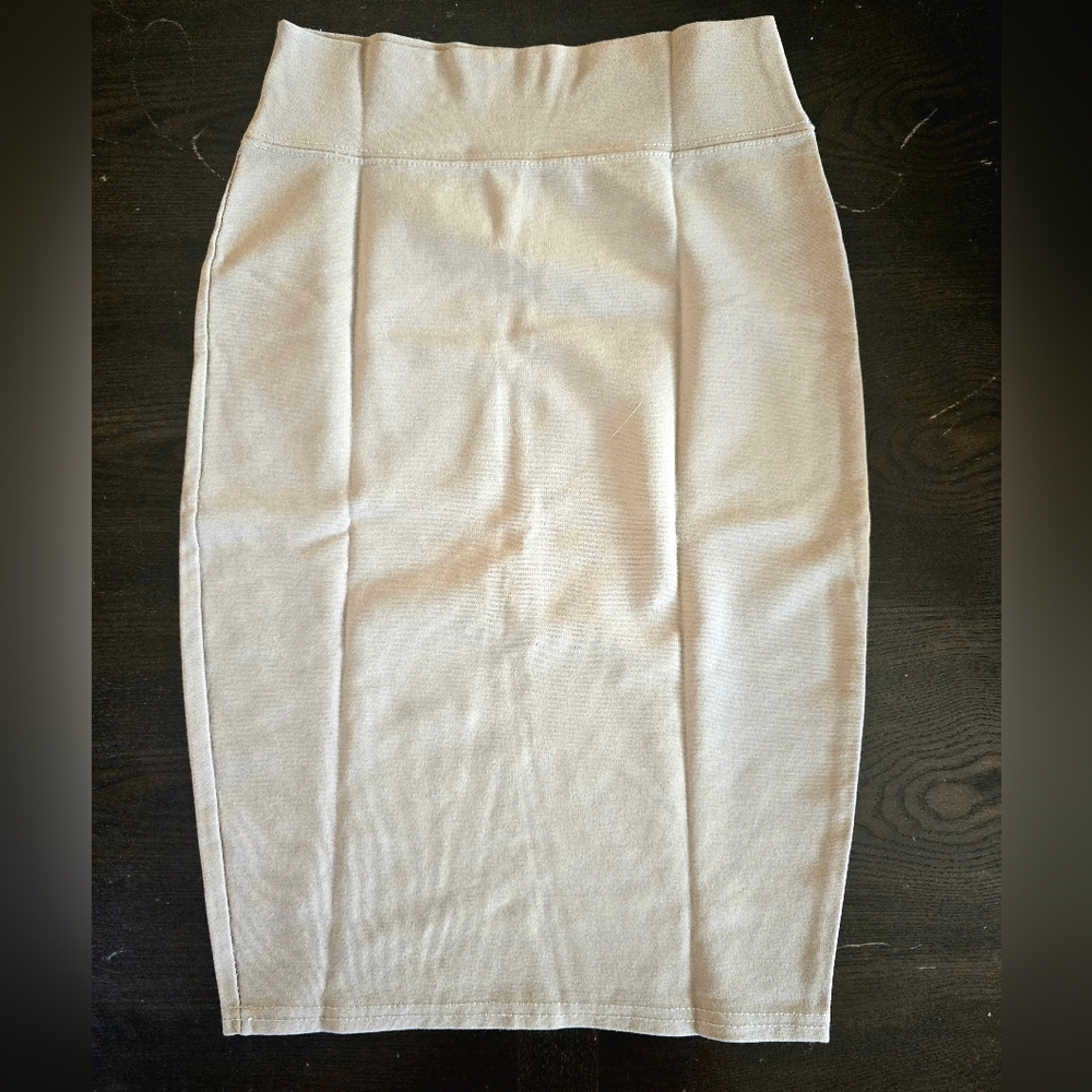 Tan Pencil Skirt